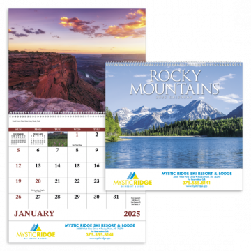 Rocky Mountains Appointment Wall Calendar - Spiral